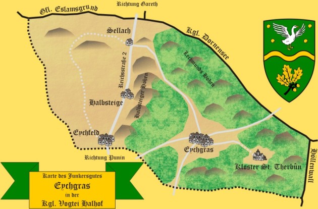 Karte des Junkersgutes Eychgras