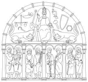 Tympanon des Korgonder Tempelportals.svg