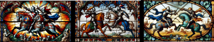 Glasmalerei der Meisterin Varine von Angbar aus Schwanenbruch